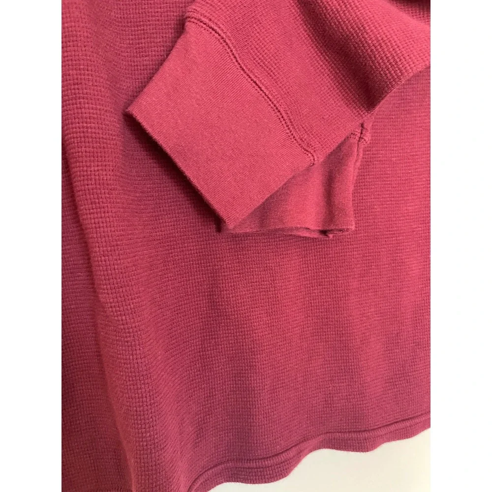 Polo Ralph Lauren Men's Waffle Knit Deep Red Long Sleeve Burgundy Brick 2xl